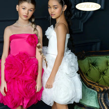 Charger l'image dans la galerie, Robe Cérémonie Styliste PETUNIA - Fuchsia ou Blanc - 2 ans au 12 ans