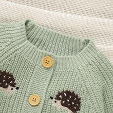 Charger l'image dans la galerie, Combinaison Longue en Laine Verte Motif Hérisson - Naissance au 18 mois - NOUVEAUTE !!!