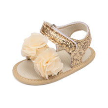 Charger l'image dans la galerie, Sandale Cérémonie Fleur - 2 nuances au choix Dorée ou Blanche