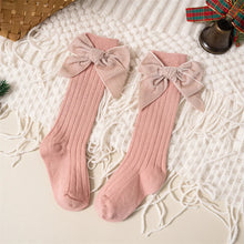 Charger l'image dans la galerie, Chaussettes Hautes De Noël Avec Nœud Pailleté - 0 au 8 ans