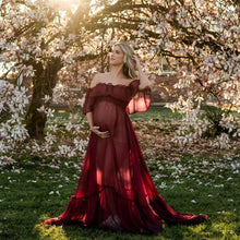Charger l'image dans la galerie, Robe de maternité Bohème Epaules Dénudées pour shooting photo - NOUVEAUTE !!