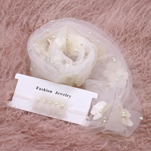 Charger l'image dans la galerie, Accessoires Etole Fleurs 3D Perlée et Bandeau Perlé pour Shooting Photo Bébé - 7 Nuances au choix