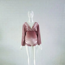 Charger l'image dans la galerie, Body Maternité Velours pour Shooting Photo - 2 Nuances au choix - NOUVEAUTE !!!