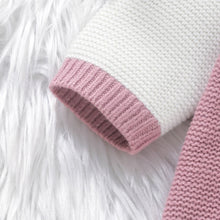 Charger l'image dans la galerie, Combinaison Longue en Laine Violette et Blanche et son Bonnet - Naissance au 18 mois