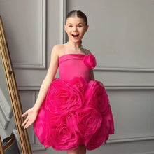 Charger l'image dans la galerie, Robe Cérémonie Styliste PETUNIA - Fuchsia ou Blanc - 2 ans au 12 ans