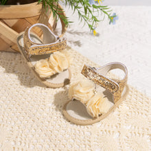 Charger l'image dans la galerie, Sandale Cérémonie Fleur - 2 nuances au choix Dorée ou Blanche