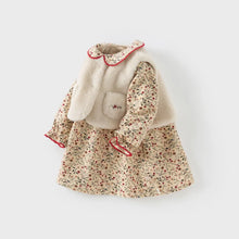Charger l'image dans la galerie, Robe Liberty MATHILDE et son Gilet sans manches - 24 mois au 9 ans - Marque D.B.