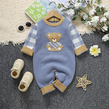 Charger l'image dans la galerie, Combinaison en Laine Motif Jacquard Ourson - 3 mois au 18 mois - NOUVEAUTE !!