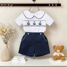 Charger l'image dans la galerie, Ensemble Chemise smockée broderies Petit Bateau et Short - 9 mois au 36 mois