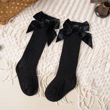 Charger l'image dans la galerie, Chaussettes Hautes De Noël Avec Nœud Pailleté - 0 au 8 ans