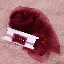 Charger l'image dans la galerie, Accessoires Etole Fleurs 3D Perlée et Bandeau Perlé pour Shooting Photo Bébé - 7 Nuances au choix