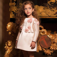 Charger l'image dans la galerie, Ensemble Styliste RACHEL - Robe et Boléro en Satin Ivoire - 2 ans au 10 ans
