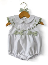 Charger l'image dans la galerie, Barboteuse LORIE Blanc/Vert - 0 au 18 mois