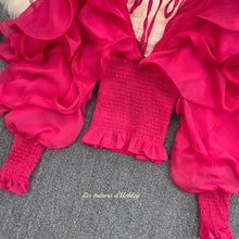 Charger l'image dans la galerie, Chemise Maternité Courte et Smockée Pour Shooting Photo - 3 Nuances au choix