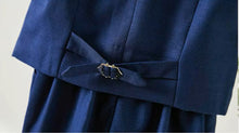 Charger l'image dans la galerie, Costume 3 pièces Chemise Gilet et Short Bretelles - ERWAN Marine - Collection Elégance - 6 mois au 4 ans