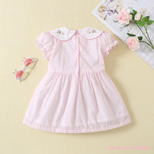 Charger l'image dans la galerie, CLARISSE Col Pétale - 2 Nuances - Rose ou verte - 12 mois au 6 ans - Marque Espagnole