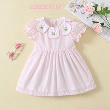 Charger l'image dans la galerie, CLARISSE Col Pétale - 2 Nuances - Rose ou verte - 12 mois au 6 ans - Marque Espagnole