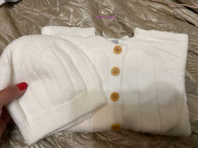 Charger l'image dans la galerie, Combinaison Longue en Laine Blanche et son Bonnet - 3 mois au 18 mois