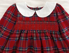 Charger l'image dans la galerie, Barboteuse Bulle smockée en Tartan Rouge - 3 mois au 24 mois