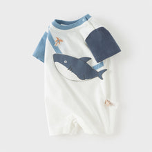 Charger l'image dans la galerie, Barboteuse Combi Short Requin - 0 mois au 24 mois - Marque D.B