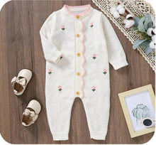 Charger l'image dans la galerie, Combinaison Longue en Laine Florale - Naissance au 18 mois - NOUVEAUTE !!!