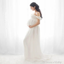 Charger l'image dans la galerie, Robe de Maternité Fendue pour Shooting Photo - 4 Nuances au choix