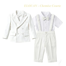 Charger l'image dans la galerie, Costume 3 pièces Veste Chemise et Pantalon Bretelles - ELOUAN - Collection Elégance - 6 mois au 4 ans