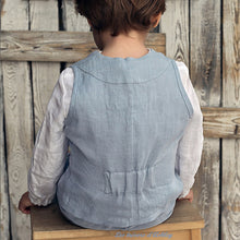 Charger l'image dans la galerie, Costume Ensemble de Cérémonie 3 pièces en Lin bleu - VICTORIO - 18 mois au 6 ans
