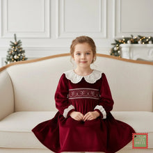 Charger l'image dans la galerie, Robe Velours Bordeaux - 2 ans au 6 ans