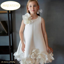 Charger l'image dans la galerie, Robe Cérémonie Styliste MAGNOLIA - Blanche ou Rose - 24 mois au 12 ans