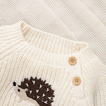 Charger l'image dans la galerie, Chandail en Laine Beige Motif Hérisson - 6 mois au 36 mois - NOUVEAUTE !!