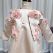 Charger l'image dans la galerie, Ensemble Styliste RACHEL - Robe et Boléro en Satin Ivoire - 2 ans au 10 ans