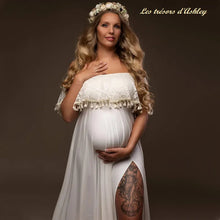 Charger l'image dans la galerie, Robe Maternité Bohème Fendue pour Shooting Photo ou Baby shower