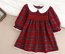 Charger l'image dans la galerie, Robe Smockée en Tartan Rouge - 2 ans au 6 ans
