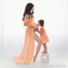 Charger l'image dans la galerie, Robe de Maternité Fendue pour Shooting Photo - 4 Nuances au choix