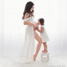 Charger l'image dans la galerie, Robe de Maternité Fendue pour Shooting Photo - 4 Nuances au choix