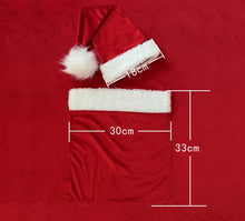Charger l'image dans la galerie, Ensemble Accessoire Noël Bonnet et Poche pour Shooting Photo Bébé