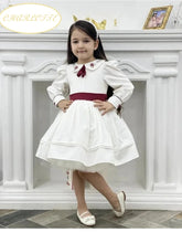 Charger l'image dans la galerie, Robe Cérémonie CHARLOTTE - Manches Longues - 12 mois au 12 ans