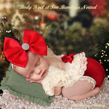 Charger l'image dans la galerie, Ensemble Body Noël Dentelle et Son Bandeau Noeud Rouge