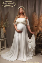 Charger l'image dans la galerie, Robe Maternité Bohème Fendue pour Shooting Photo ou Baby shower