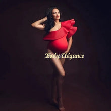 Charger l'image dans la galerie, Body Maternité Elégance Rouge "Lie de Vin" pour Shooting Photo