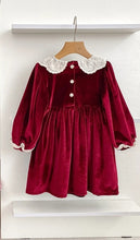 Charger l'image dans la galerie, Robe Velours Bordeaux - 2 ans au 6 ans