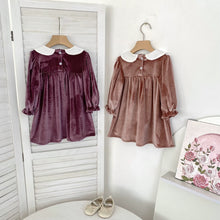 Charger l'image dans la galerie, Robe Velours Mauve ou Vieux Rose - 2 ans au 6 ans