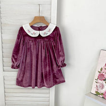 Charger l'image dans la galerie, Robe Velours Mauve ou Vieux Rose - 2 ans au 6 ans