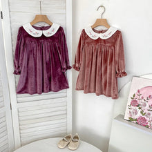 Charger l'image dans la galerie, Robe Velours Mauve ou Vieux Rose - 2 ans au 6 ans