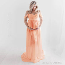 Charger l'image dans la galerie, Robe de Maternité Fendue pour Shooting Photo - 4 Nuances au choix