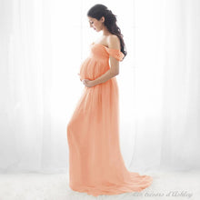 Charger l'image dans la galerie, Robe de Maternité Fendue pour Shooting Photo - 4 Nuances au choix