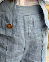 Charger l'image dans la galerie, Costume Ensemble de Cérémonie 3 pièces en Lin bleu - VICTORIO - 18 mois au 6 ans
