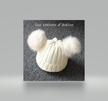 Charger l'image dans la galerie, Mignon Bonnet à double pompons - 5 Nuances - 1 à 3 ans
