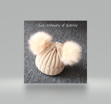 Charger l'image dans la galerie, Mignon Bonnet à double pompons - 5 Nuances - 1 à 3 ans